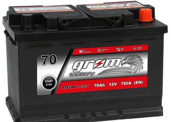Akumulator GROM AGM START&STOP 70Ah 760A Prawy Plus