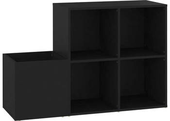 Szafka na buty czarna 105x355x70 cm materiał drewnopochodny WM-808252