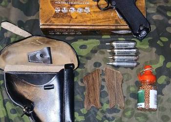 Wiatrówka UMAREX LEGENDS P08 Luger blow back fajny zestaw