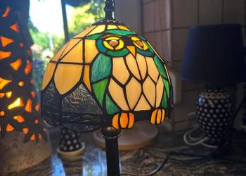 Lampka witrażowa styl Tiffany sówka