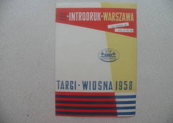 Targi 1958r.  -  INTRODRUK WARSZAWA