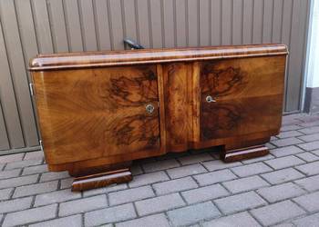 Komoda/ Szafka RTV ART-DECO Orzech Niska Stara Antyk Po Renowacji.