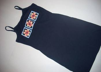 SIMPLY Basic Sukienka bawełna Nadruk 34 36