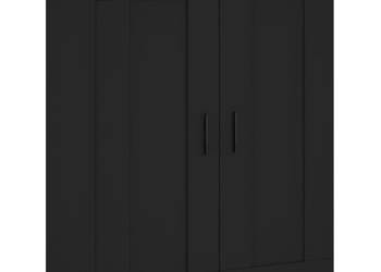 Szafka wisząca czarna 695x34x90 cm materiał drewnopochodny WM-830397