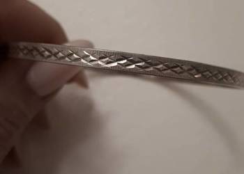 Bransoleta srebrna kółko