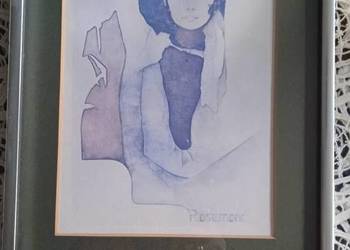 OBRAZ  W SREBRZONEJ RAMIE Z GRAFIKĄ "KOBIETA" - ROSEMOND