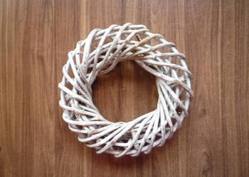 Duży wianek bielony 28cm