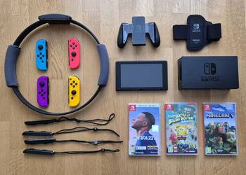 Nintendo Switch Ring Fit wraz z grami - stan idealny!