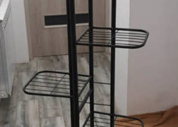 Kwietnik metalowy 8 poziomów stojak na rośliny loft grafit