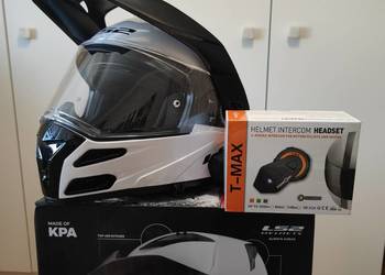 sprzedam kask szczękowy z interkomem ls 2 "L"metro evo