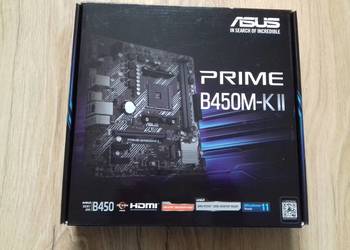 Pudełko od płyty głównej ATX Asus Prime B450M-KII, DVD, papiery, SCM0KC1983