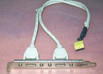 GNIAZDO ZŁĄCZE PORT USB 2.0 x2 NA ŚLEDZIU