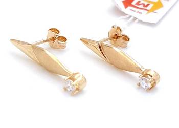 WYPRZEDAŻ !-30% Kolczyki Złote pr.585 Glamour Z-631 WYPRZEDAŻ !-30% Kolczyki Złote pr.585 Glamour Z-631