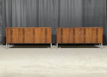 Para modernistycznych sideboardów, palisander, lata 60./70., szafka komoda