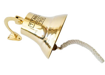 Mosiężny dzwonek dzwon marynistyka żeglarz prezent mosiądz titanic