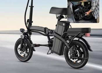 Składany Rower Elektryczny 14" (48V 7,5Ah / 250W) – Kompaktowy i Przenośny