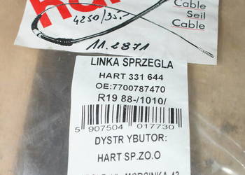 Linka sprzęgła (1010mm/601mm) RENAULT 19 I, 19 I CHAMADE, 19