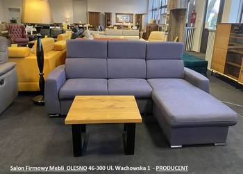 Narożnik 240x180cm ze spaniem + Pojemnik, NoVara ,OUTLET - Producent Olesno