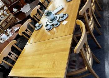 Stół drewniany Bukowy + 10 krzeseł