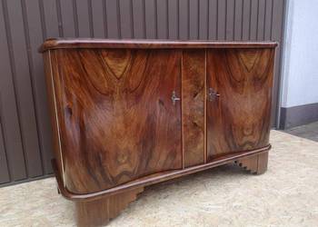 Komoda ART-DECO RTV Niska 120 Orzech Zgrabna Stara Antyk Po Renowacji.