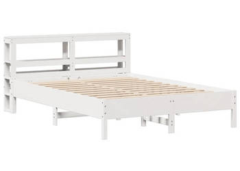 Rama łóżka bez materaca biała lite drewno sosnowe 150x200 cm WM-3306145
