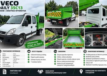 IVECO DAILY 35C13 – 7 OSÓB – 130 907 KM – BARDZO DOBRY STAN
