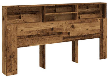 Zagłówek z półkami stare drewno 200x19x1035 cm WM-856874