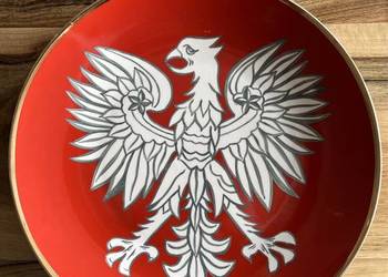 Godło PRL orzeł bez korony, talerz 31 cm
