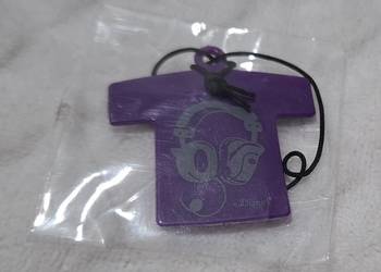 Breloczek, zawieszka, koszulka, T-shirt, fioletowy, słuchawki, Disney, 3,5x