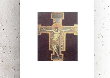 religijny obrazek A4, dawna sztuka plakat 21x30, Jezus na krzyżu obrazek