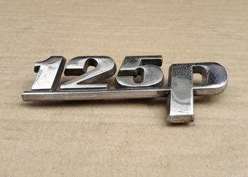 Fiat 125p chromowany znaczek metalowy emblemat Duży Fiat