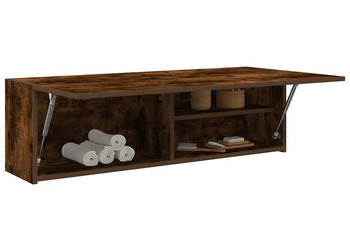 Wisząca szafka łazienkowa przydymiony dąb 100x25x30 cm WM-860098
