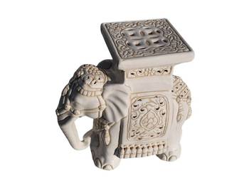 Stara porcelanowa figurka podstawka pod kwiatek kwietnik słoń antyk lata 60