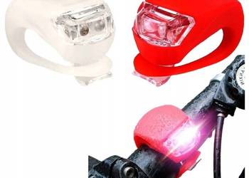 Lampki rowerowe dioda LED ROWER PRZÓD TYŁ ZESTAW LED SILIKON