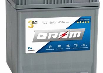 Akumulator 50Ah 450A GROM Premium  EN Japan Lewy Plus DTR