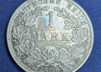 NIEMCY - 1 MARKA 1906 r. F - SREBRO Ag