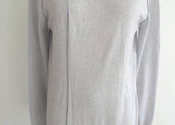 Sweter Wełniany 100% Wełna Merino Extra Fine Jasnoszary Crew Neck Next L/XL