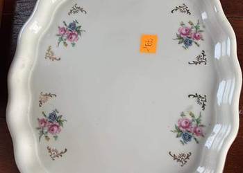 Patera, tacka. Furstenberg. Germany. Porcelana ecru, złocona