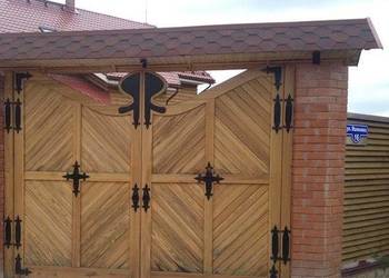 brama drewniana bramy drewniane ogrodzenie ogrodzenie ptoty