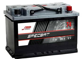 Akumulator SPECBAT 74Ah 640A EN PRAWY PLUS wysoki