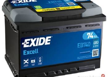 Akumulator 74Ah 680A Exide Excell P+