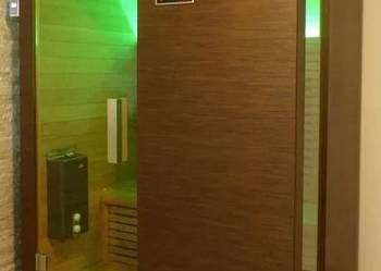 sauna infrared infra red infrarot na podczerwień Saunalux JAk nowa szklana