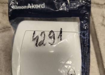 Wyłącznik dzwonkowy biały AKORD