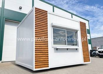 NOWY Pawilon Handlowy Kontener Gastronomiczny Lody Gofry Kebab Burger Sushi