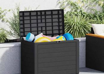 Skrzynia ogrodowa, antracytowa, 78 x 44 x 55 cm