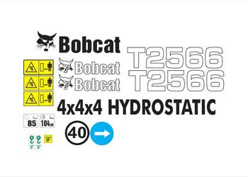 Naklejki Bobcat T2566 mocny klej, odporne, lamiant UV