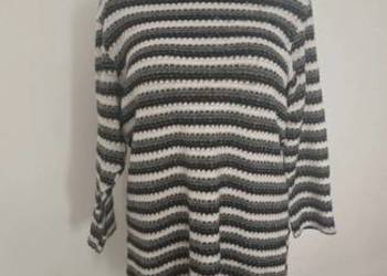 Bluzka damska paski czarno białe jesień klasyczna