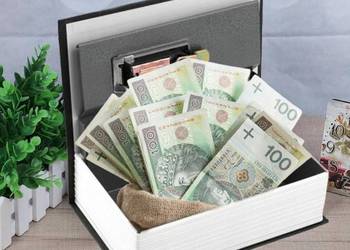 Sejf książka na klucz pieniądze kasetka metalowa