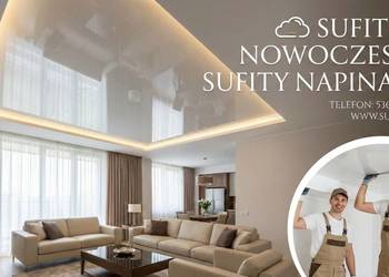 Sufity napinane, oświetlenie szynowe, linie LED