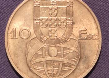 10 Escudos 1955,SREBRO, Portugalia  KEc